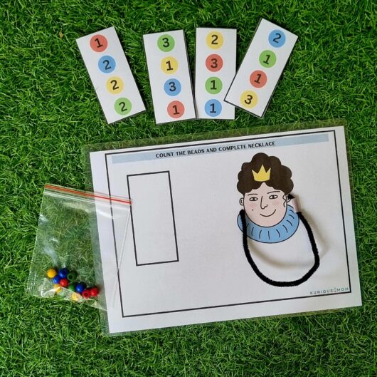 Beads count activity for kids