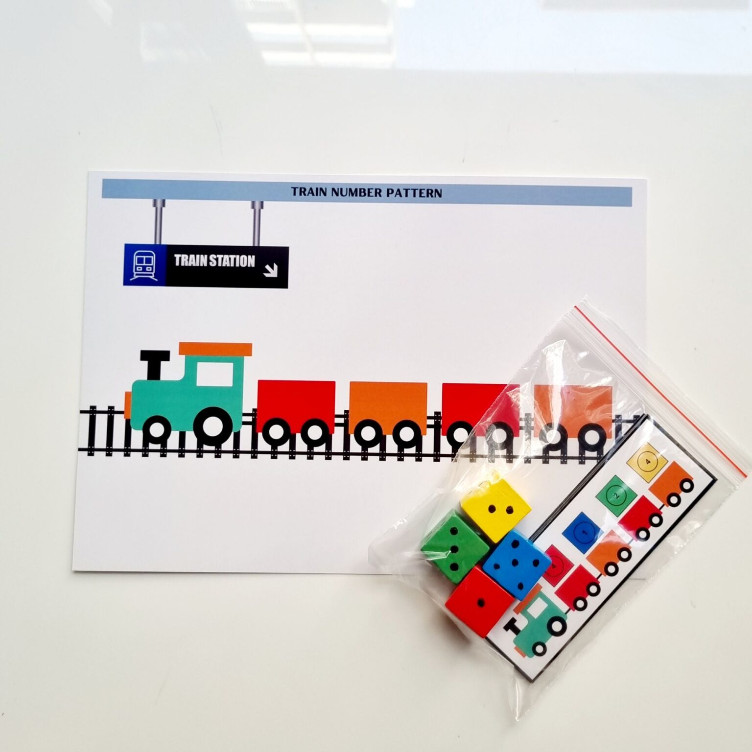 Train number pattern KMACT057 - KuriousMom Shop