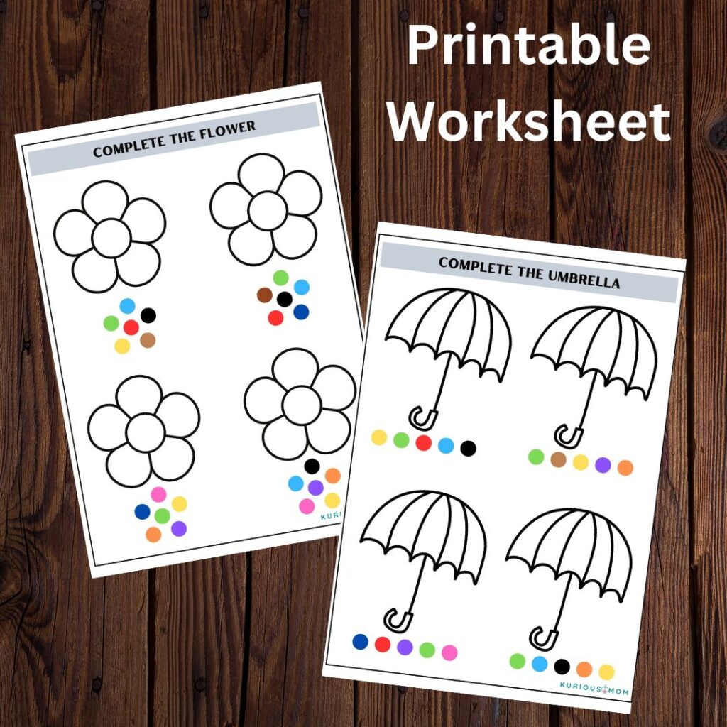 Colour with code printable worksheet - KuriousMom Shop