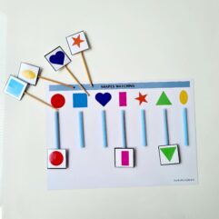 shape sorting activity for kids