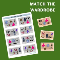 match the wardrobe activity for kids