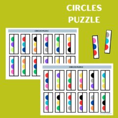 Circles puzzle printable worksheet