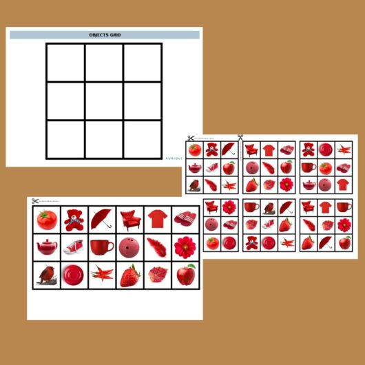 object grid printable activity worksheet for kids