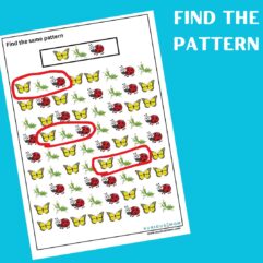 Find the Same Pattern printable worksheet