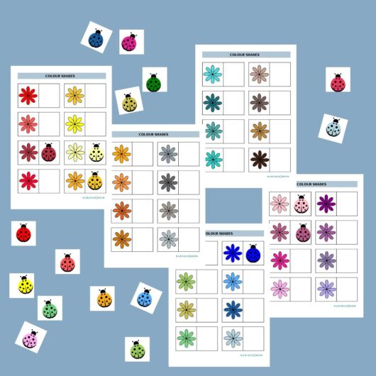 flower colour sort printable activity worksheet for kids