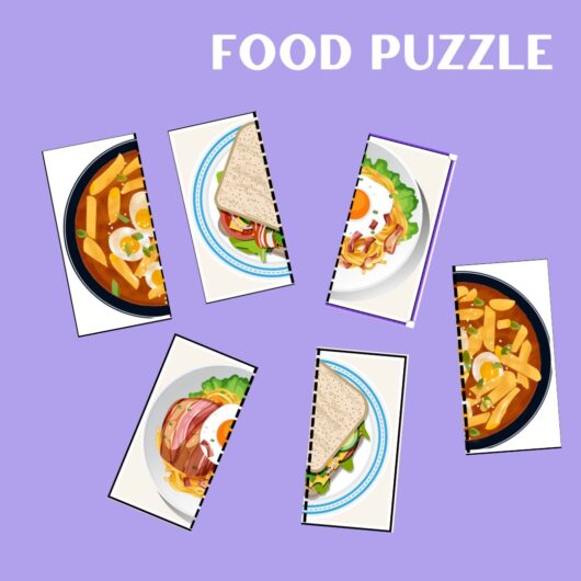 food puzzle kids worksheet