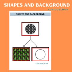 shapes and background printable worksheet for kids