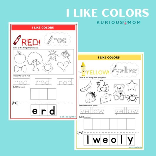 colour sort worksheet