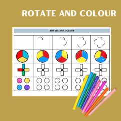 Rotate and colour printable worksheet