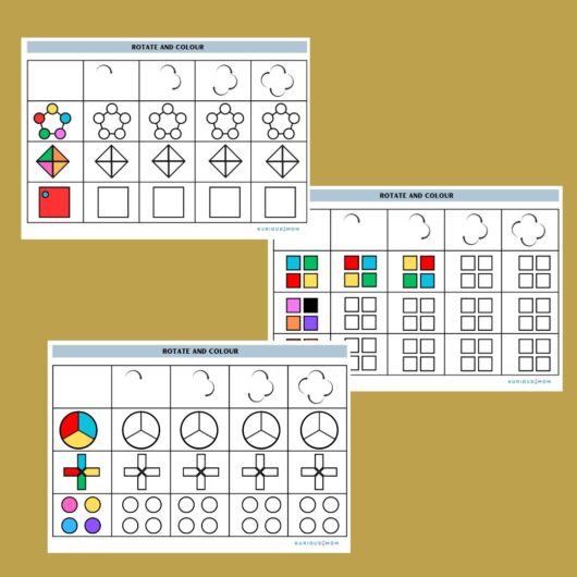 Rotate and colour printable worksheet - Image 2