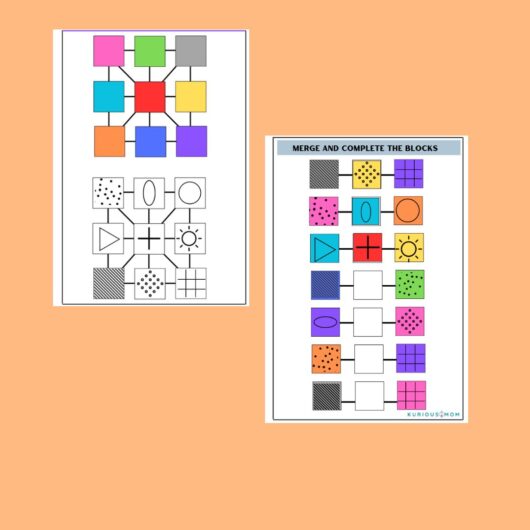 Merge the blocks printable worksheet - Image 2