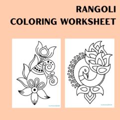 Rangoli Coloring Worksheet for Kids