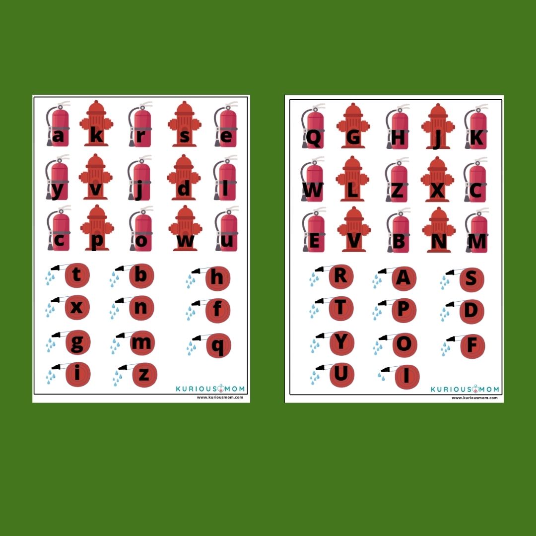 Extinguish the Fire – Alphabet Matching Activity Printable worksheet - Image 4