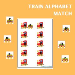 Train Alphabet Match Printable worksheet