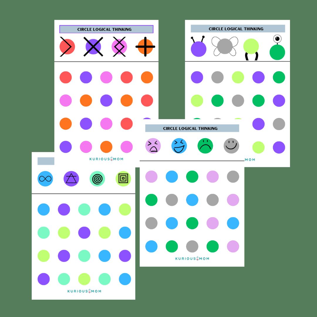 Circle Logical Thinking printable worksheet - Image 2