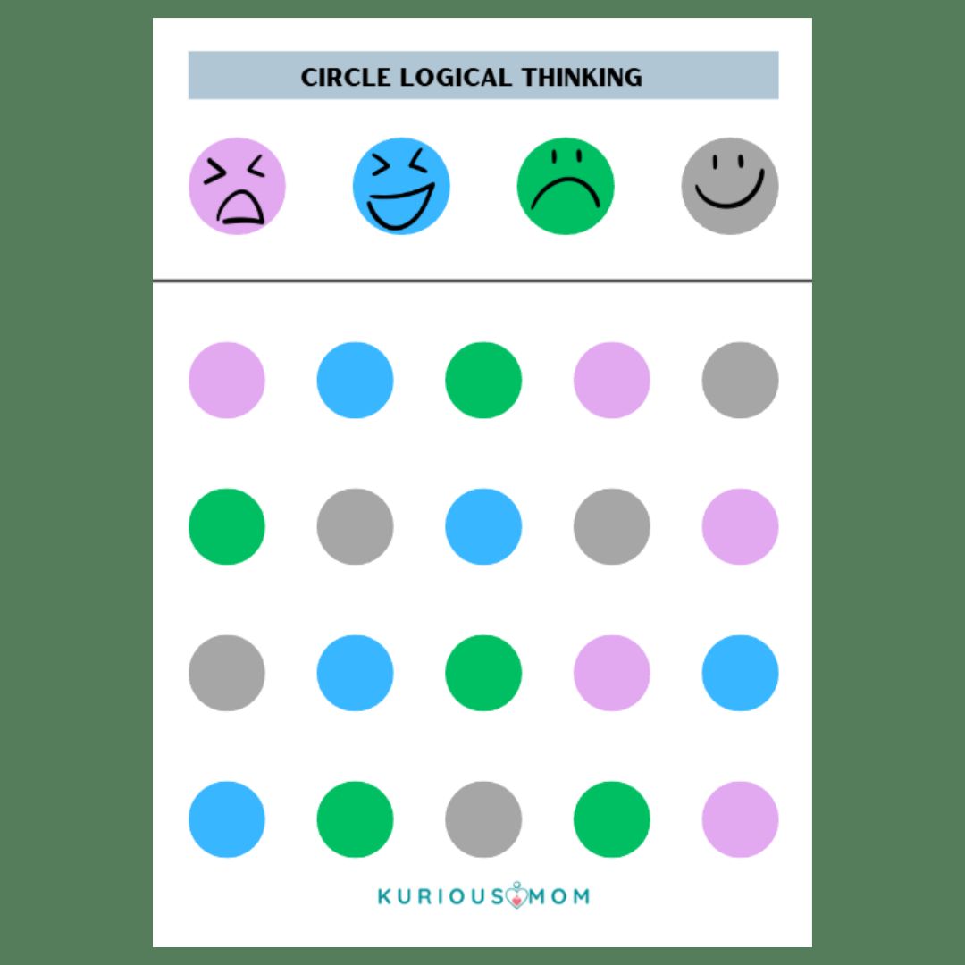 Circle Logical Thinking printable worksheet - Image 5