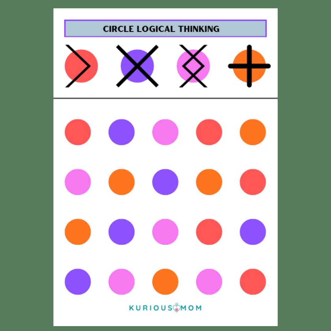 Circle Logical Thinking printable worksheet - Image 3