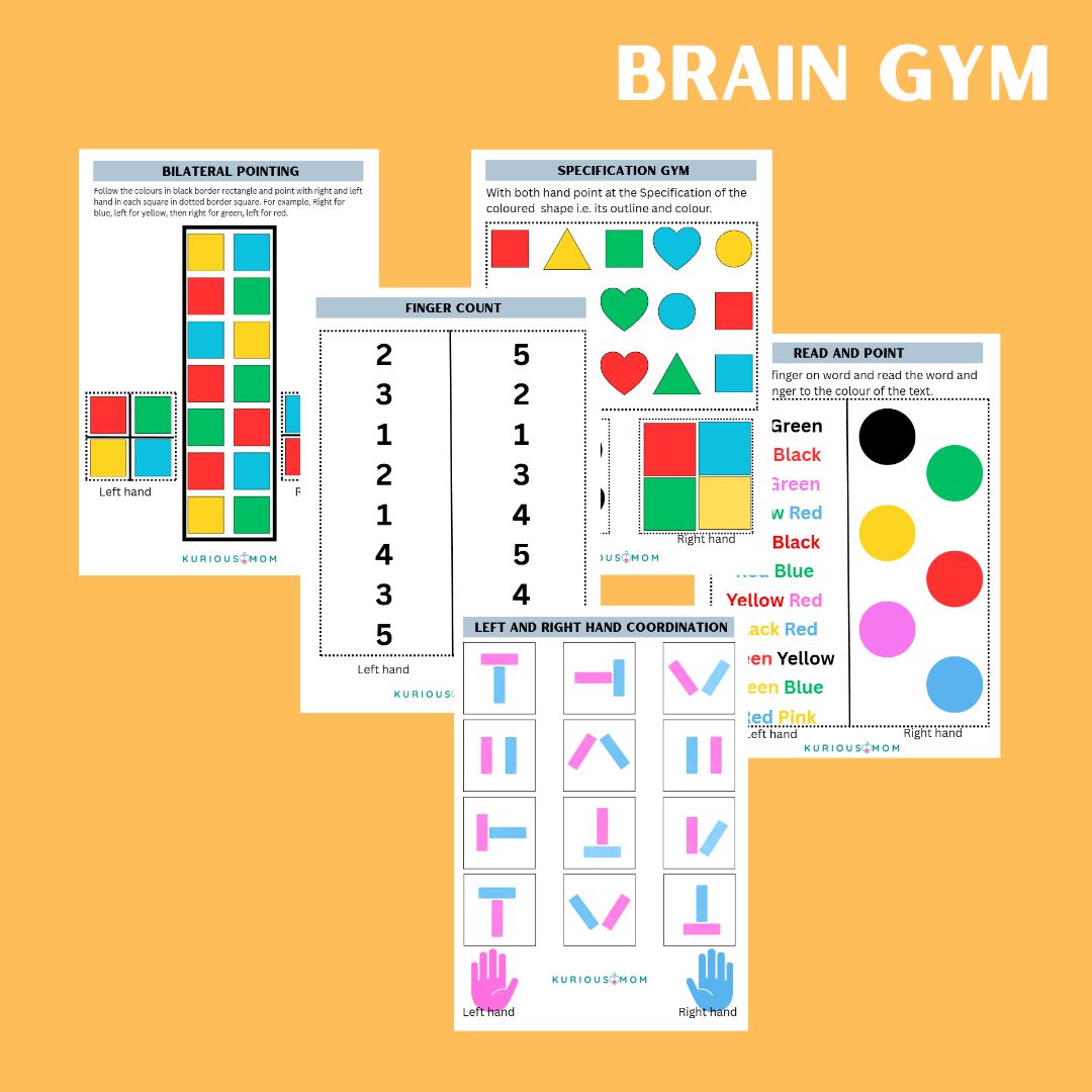 Brain gym printable worksheet