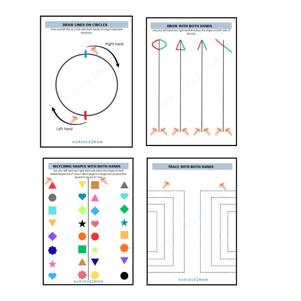 10-in-1 Brain gym worksheets - KuriousMom Shop