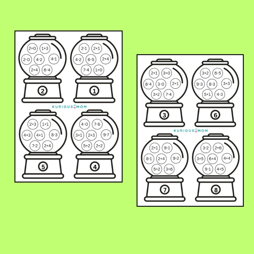 gumball addition subtraction