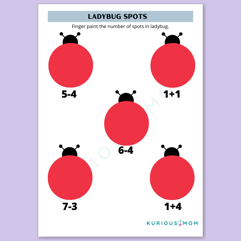 Finger Paint Addition and Subtraction printable worksheet - Image 6