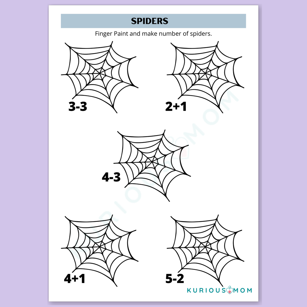 Finger Paint Addition and Subtraction printable worksheet - Image 8