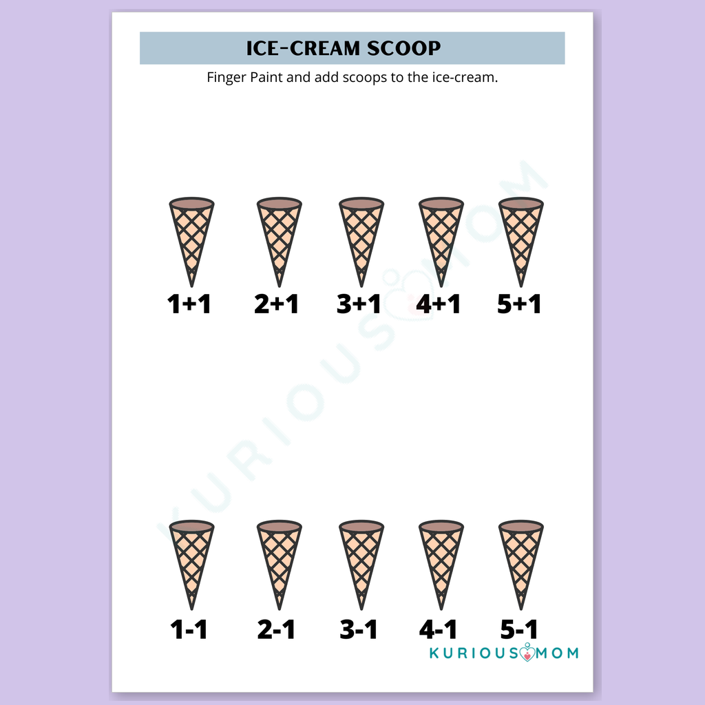 Finger Paint Addition and Subtraction printable worksheet - Image 10