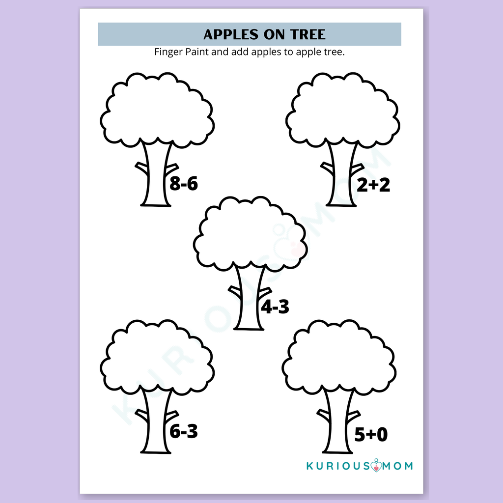 Finger Paint Addition and Subtraction printable worksheet - Image 12