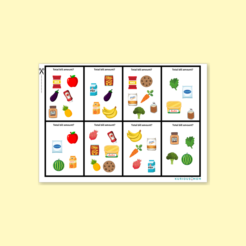 Supermarket Money Addition printable worksheet - Image 3